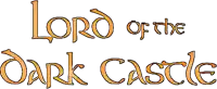 a logo for lord of the dark castle is shown on a white background