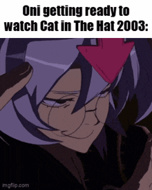 oni getting ready to watch cat in the hat 2003 ..