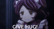 hug cute anime give hug