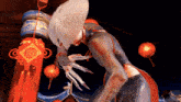 a woman in a video game is holding a sword in her hands