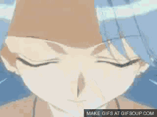 a close up of a girl 's face with the words make gifs at gifsoup.com underneath