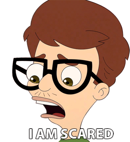 I Am Scared Andrew Glouberman Sticker - I Am Scared Andrew Glouberman Big Mouth Stickers