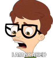 I Am Scared Andrew Glouberman Sticker - I Am Scared Andrew Glouberman Big Mouth Stickers