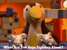 Paz The Penguin What Are You Guys Fighting About GIF - Paz The Penguin What Are You Guys Fighting About Stop Fighting GIFs