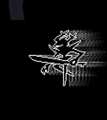 a pixel art of a swirl on a black background