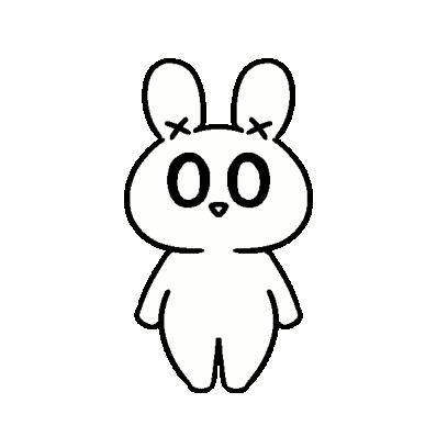 Rabbit White Sticker - Rabbit White Cute Stickers