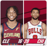 Cleveland Cavaliers (16) Vs. Chicago Bulls (28) First-second Period Break GIF - Nba Basketball Nba 2021 GIFs