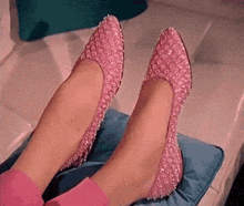 shoes pink foot chill relax