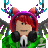 a blurred image of a roblox character wearing headphones and a green jacket .