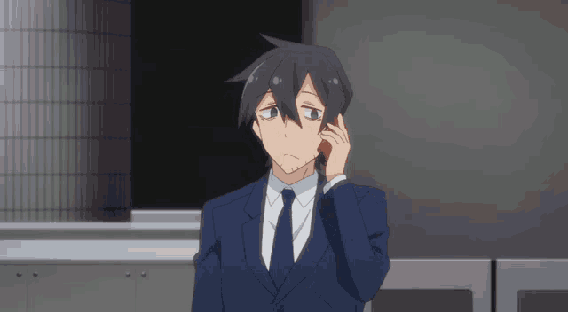 Anime boy, art, sigh, brown_hair, headphones HD phone wallpaper | Pxfuel