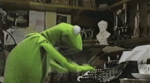 Typing Frog GIF - Kermit Typing Frog GIFs