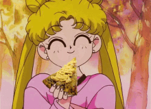Nom GIF - Pizza Sailormoon GIFs