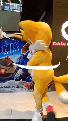 Tails Miles Prower Spin GIF - Tails Miles Prower Spin Mascot Costume GIFs