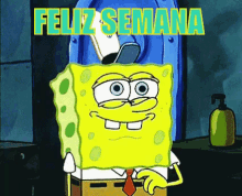 Bob Esponja Feliz Semana Sonrisa GIF - Spongebob Feliz Semana Sonrisa GIFs