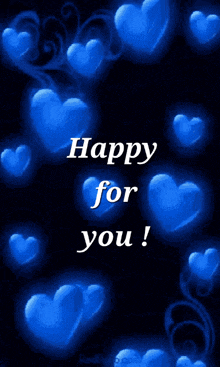 Happy For You Blue Hearts GIF - Happy For You Blue Hearts Happy For You Blue Hearts GIFs