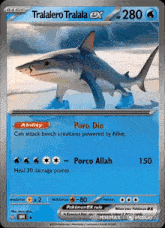 a pokemon card with a shark on it