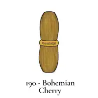 a drawing of a peanut with the words 190 bohemian cherry underneath it