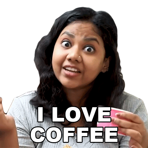 I Love Coffee Abinaya Sticker - I Love Coffee Abinaya Buzzfeed India Stickers