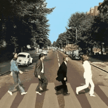 Beatles Crosswalk GIF