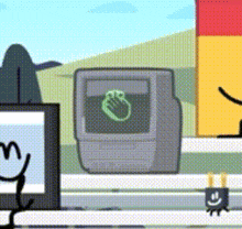 a cartoon drawing of a heart on a screen