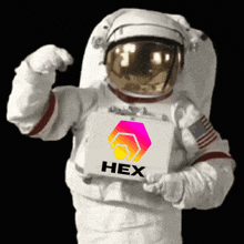 hex hex coin hex crypto astronaut moon