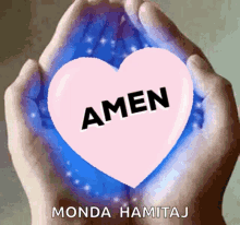 pray amen hands monda hamitaj heart