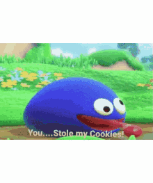 Gooey Cookie Monster GIF - Gooey Cookie Monster Steal GIFs