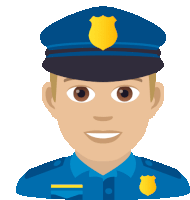 Police Officer Joypixels Sticker - Police Officer Joypixels Officer Stickers
