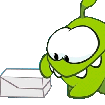 Opening The Box Om Nom Sticker - Opening The Box Om Nom Cut The Rope Stickers