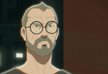 a man with glasses and a beard looks angry