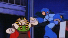 Punch Mega Man GIF - Punch Mega Man Pharaoh Man GIFs
