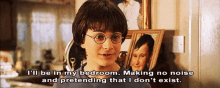 I'Ll Be In My Bedroom. Pretending I Don'T Exist. GIF - Ignoreme Idontexist Harrypotter GIFs
