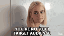 Youre Not Our Target Audience Dont Care GIF - Youre Not Our Target Audience Dont Care Mind Your Business GIFs