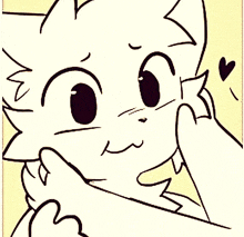 a black and white drawing of a cartoon cat