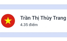 a red circle with a yellow star in it and the name tran thi thuy trang on the bottom