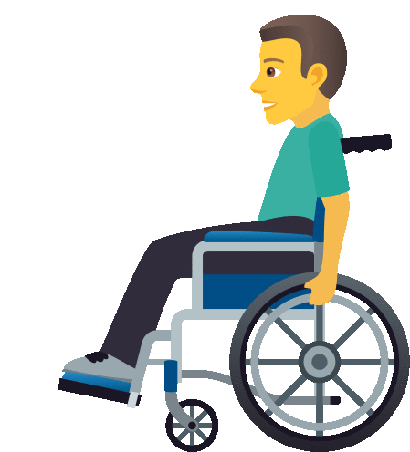 Man In Manual Wheelchair People Sticker - Man In Manual Wheelchair People Joypixels Stickers