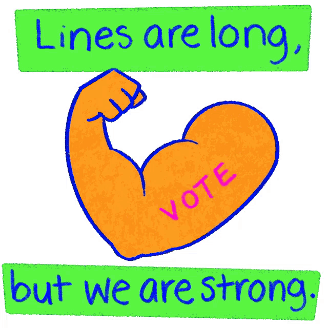 Lines Are Long We Are Strong Sticker