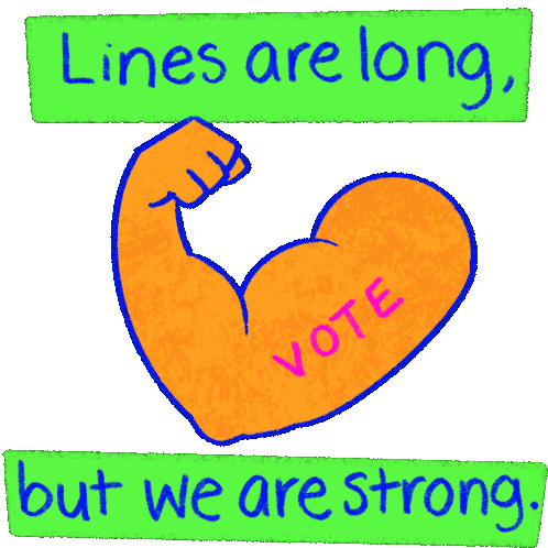 Lines Are Long We Are Strong Sticker - Lines Are Long We Are Strong Strong Arm Stickers