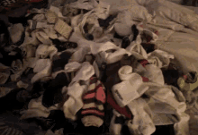 life socks scattered mess