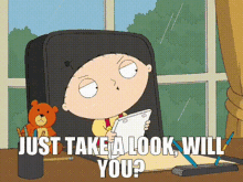 Family Guy Stewie Griffin GIF - Family Guy Stewie Griffin Just Take A Look Will You GIFs