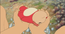 I Think It'S Alive GIF - Ponyo Sleeping Lick GIFs
