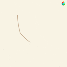 a drawing of a person 's face with a rainbow colored circle in the lower right corner