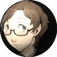 a drawing of a person wearing glasses and brown hair