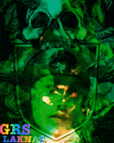 a picture of a man with a skull and the words grs laknat on the bottom