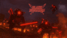 a poster for blade runners shows a bunch of robots