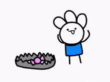 a cartoon of a mouse looking at a trap