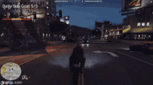 a screenshot of a video game with the daily sub goal 5/5