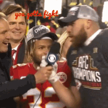 kelce party chiefs celebration fight for your right to party