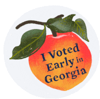 I Voted Early In Georgia Joe Biden Sticker - I Voted Early In Georgia Joe Biden I Voted Ahead Of Schedule Stickers