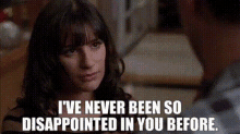 Glee Rachel Berry GIF - Glee Rachel Berry Ive Never Been So Disappointed In You Before GIFs